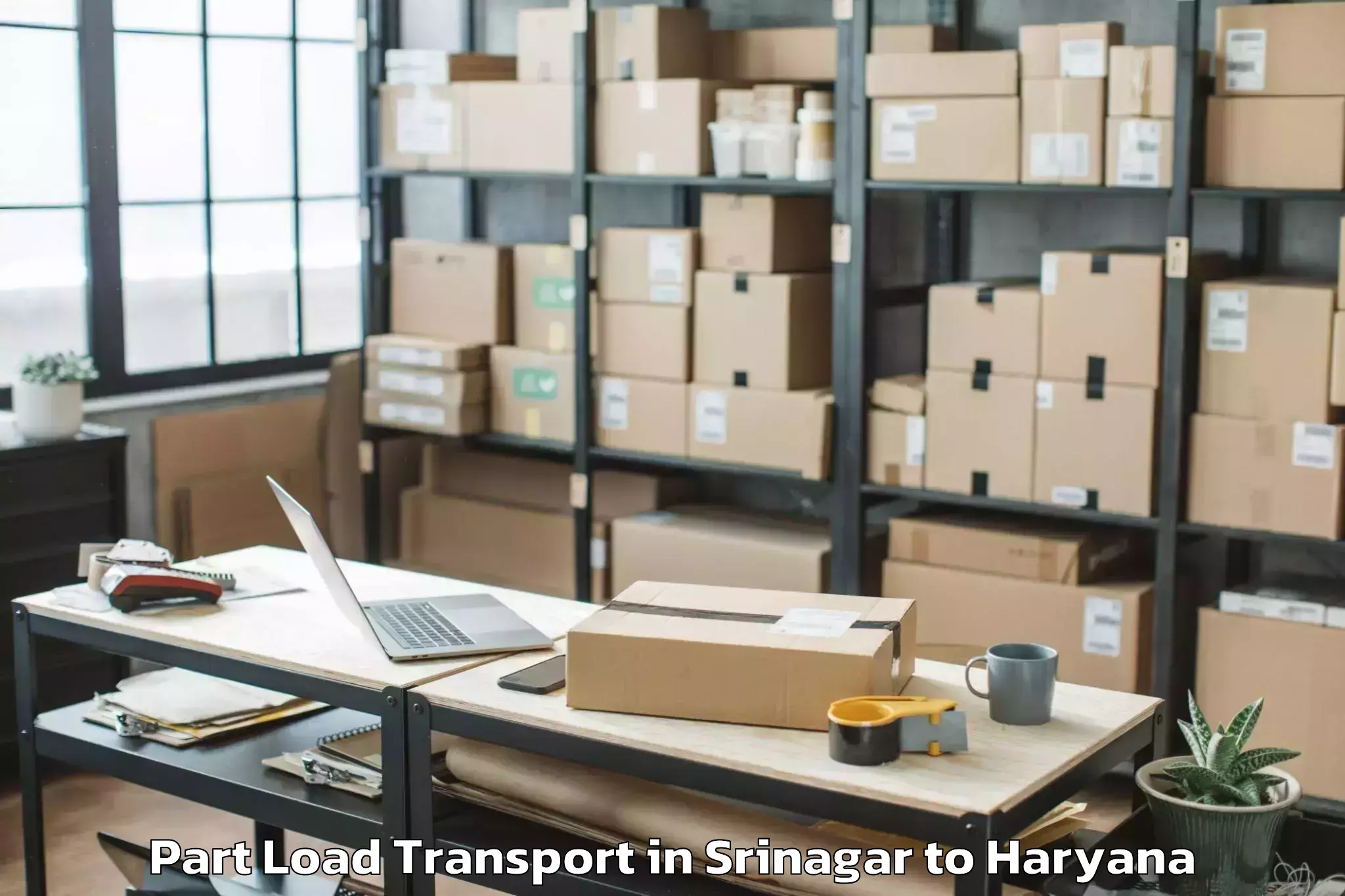 Srinagar to Sahara Mall Part Load Transport Booking